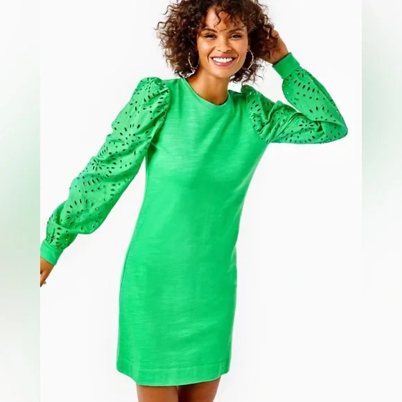 green emerald velvet dress Lissette Eyelet Midi Dress – Cloister Collection